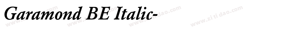 Garamond BE Italic字体转换